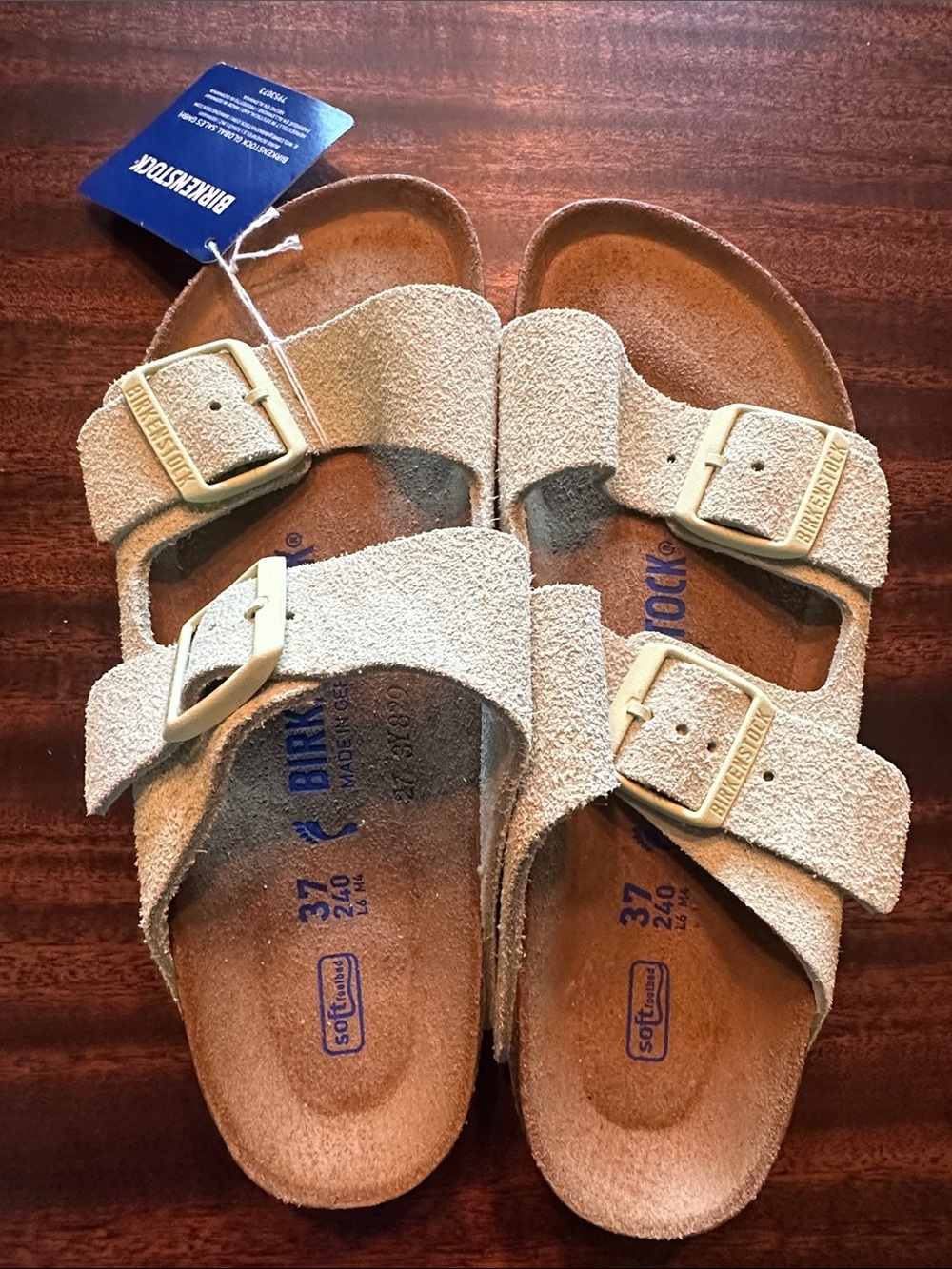 Birkenstock Women’s Suede Sandals - Light green